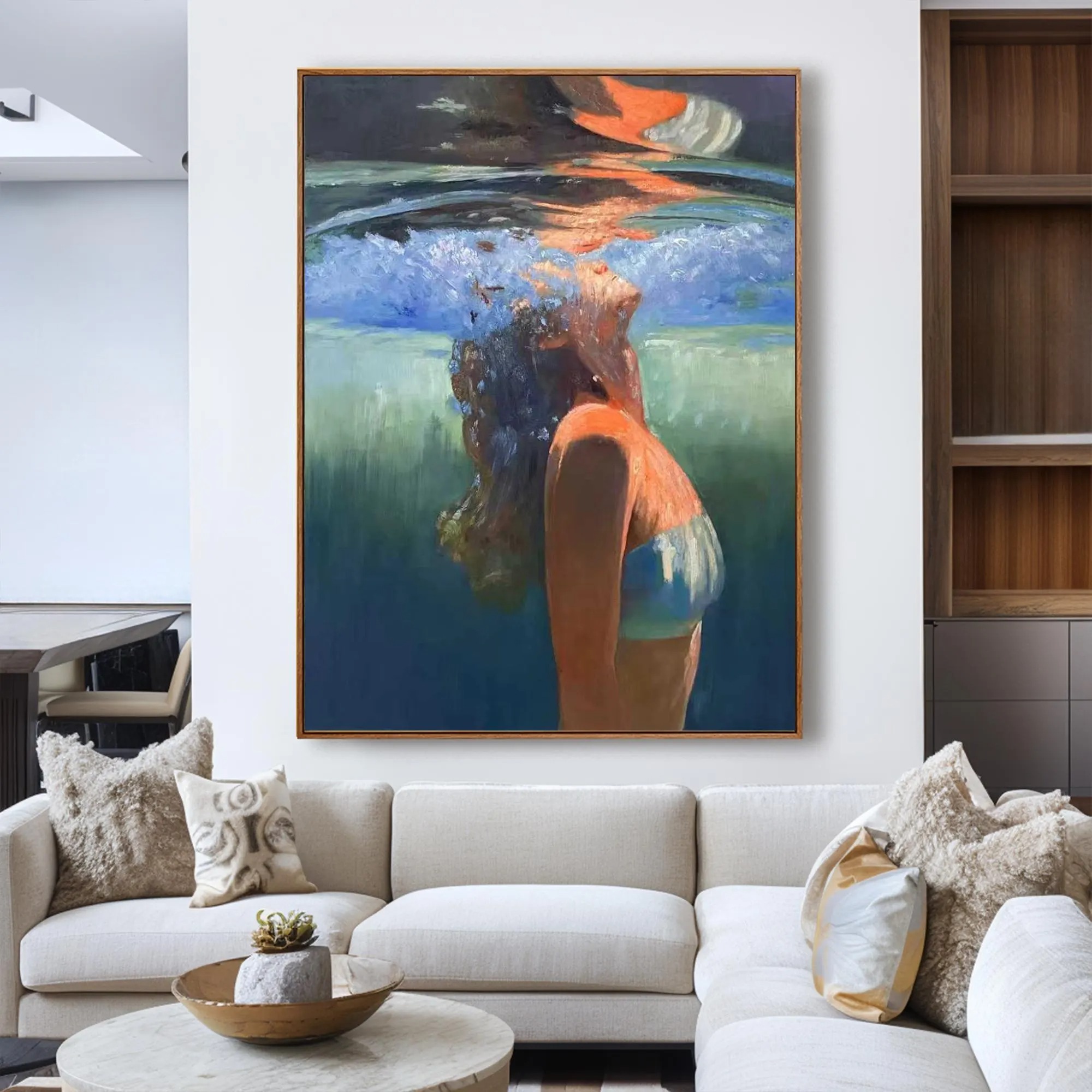Emerging from the Blue Depths-Surreal Art