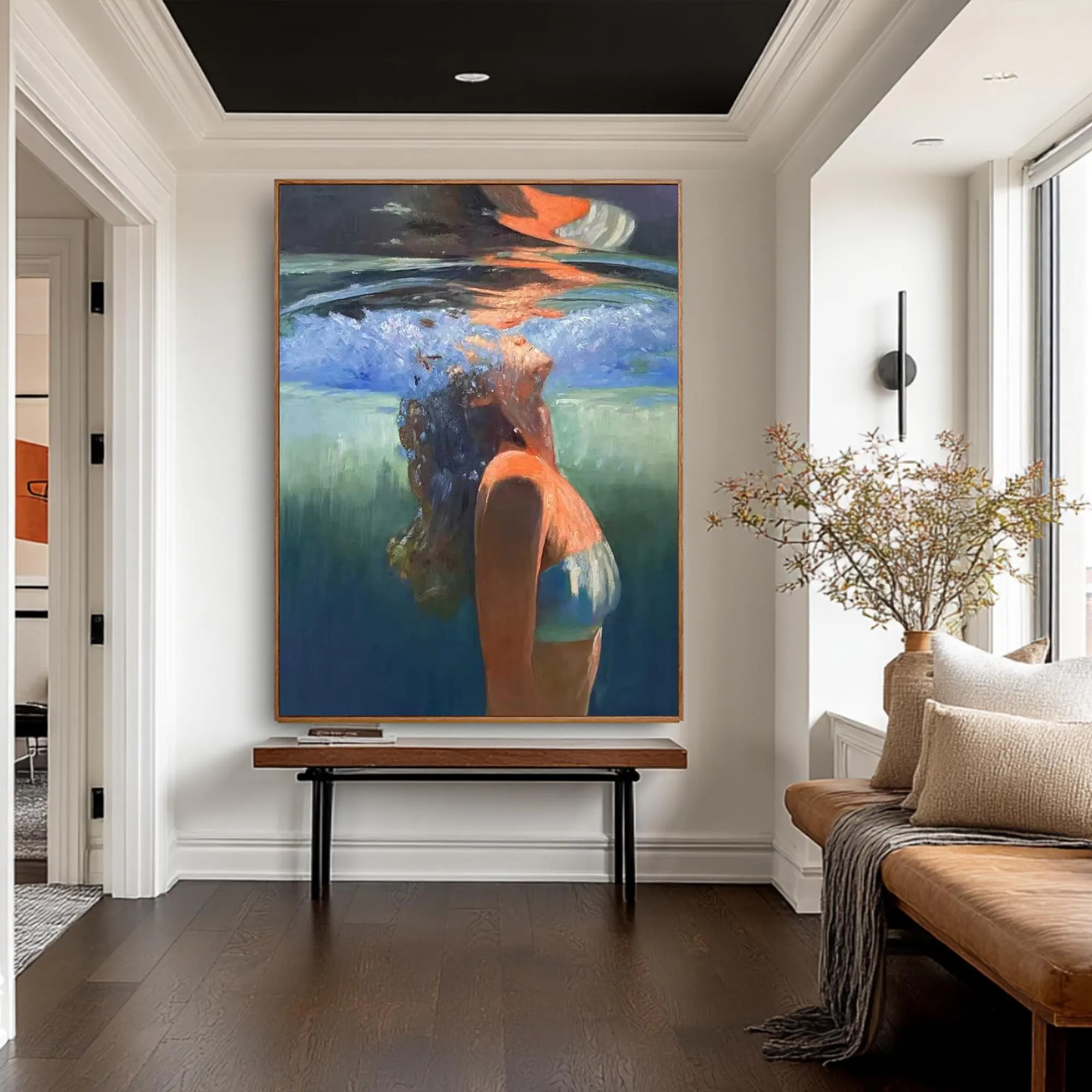Emerging from the Blue Depths-Surreal Art