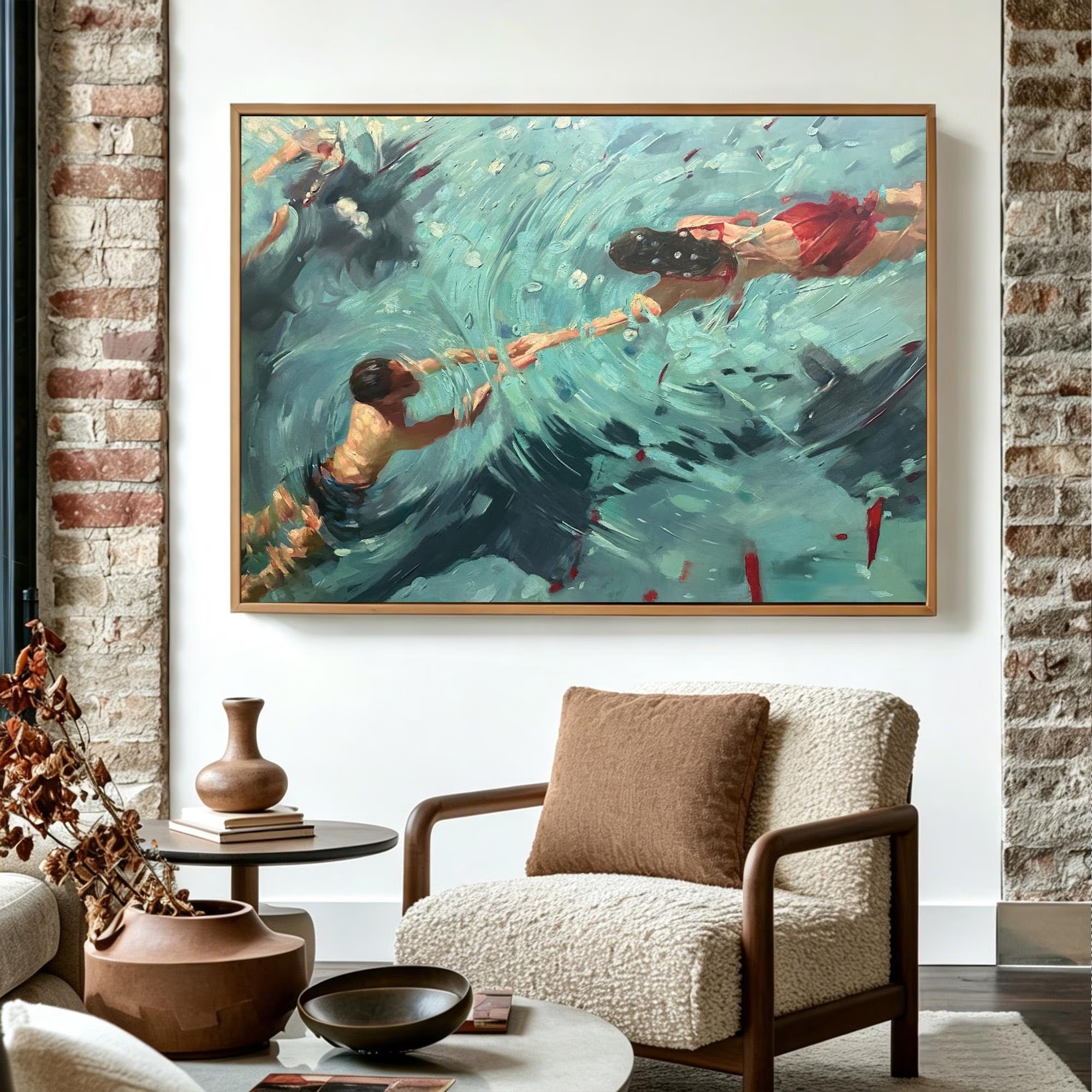 The Reach Across the Waves-Surreal Art