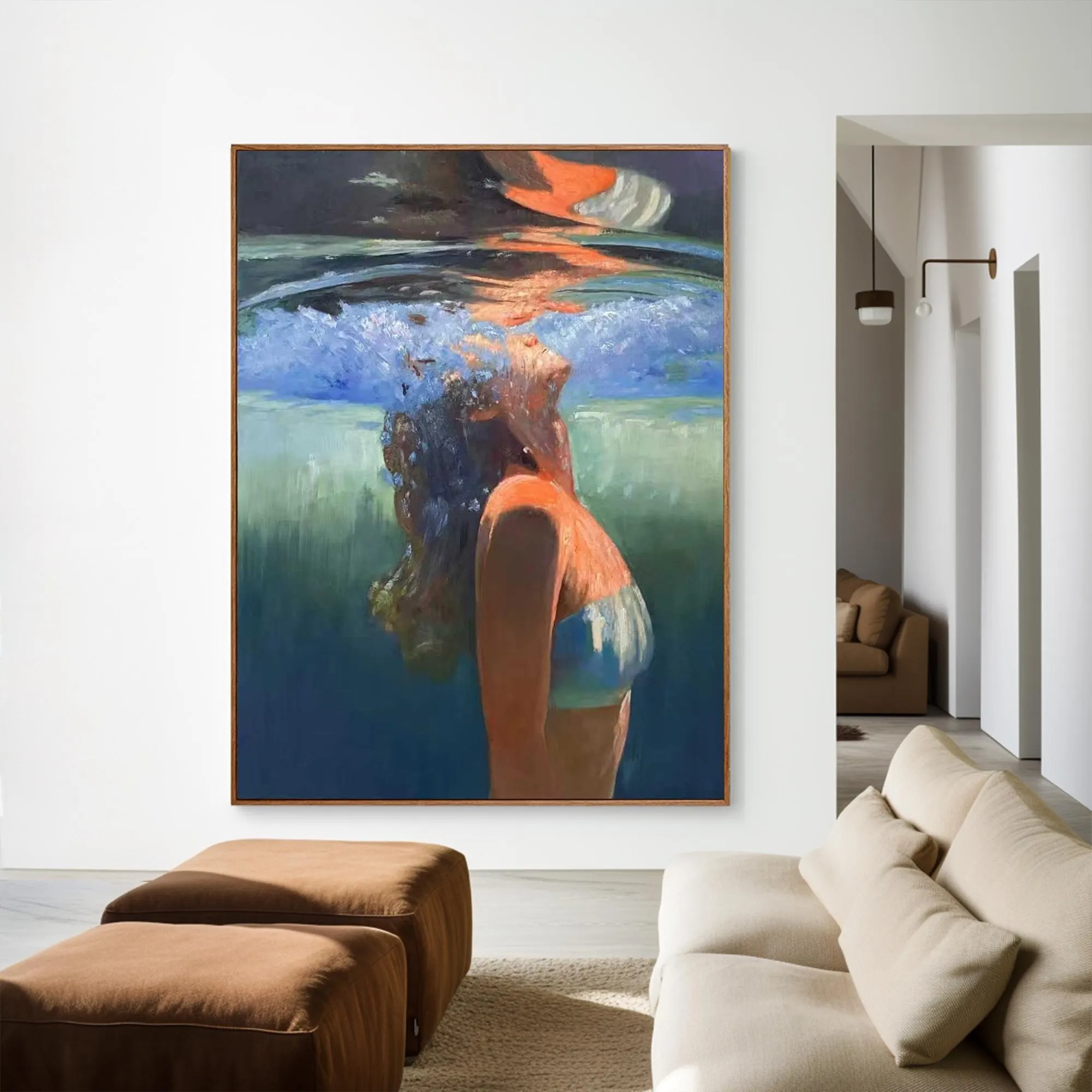 Emerging from the Blue Depths-Surreal Art