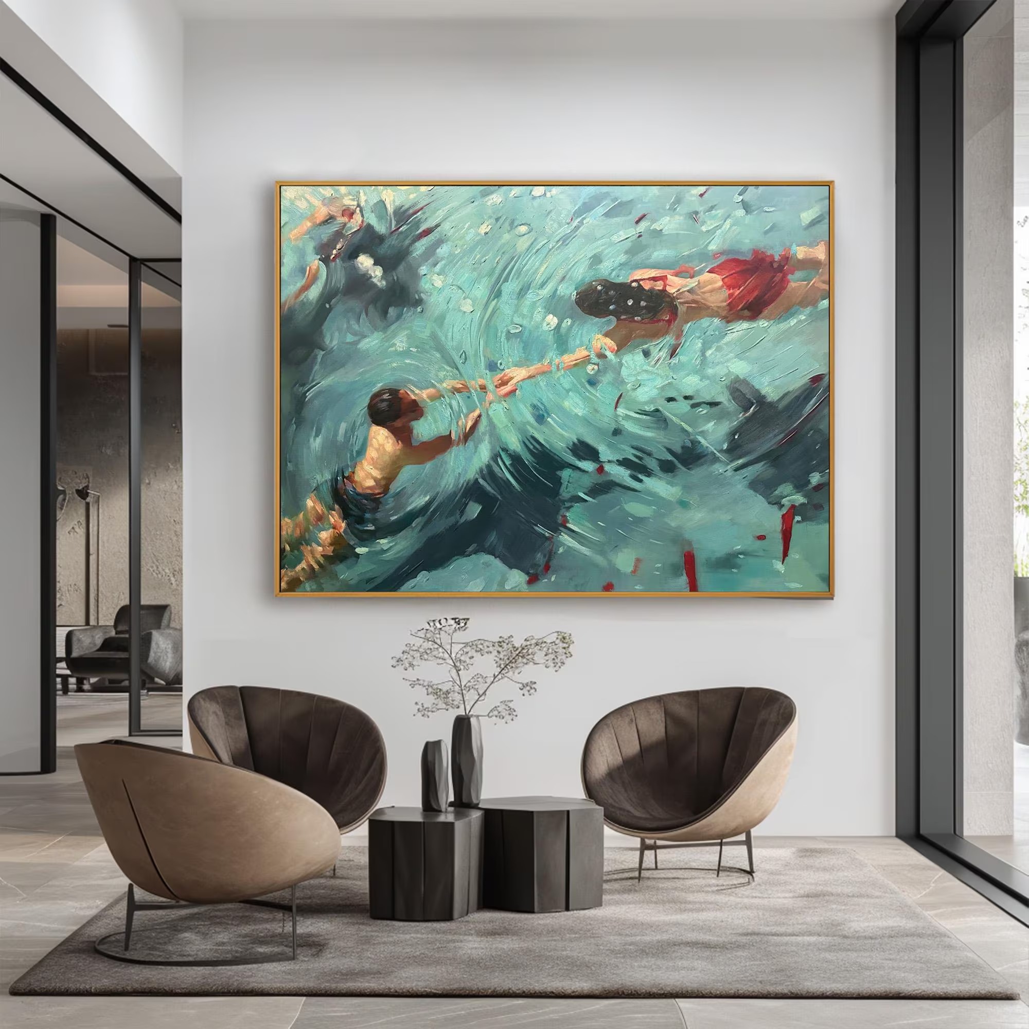 The Reach Across the Waves-Surreal Art