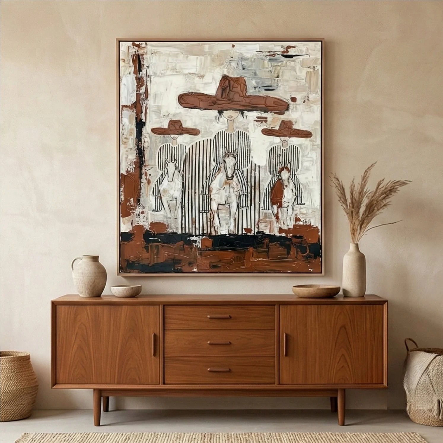 Gathering - Vintage Art
