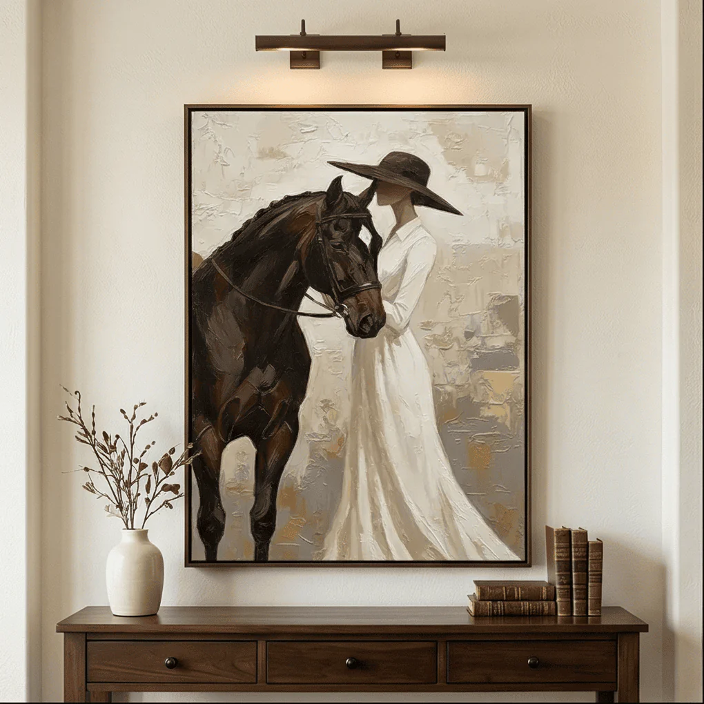 Girl Steed - Vintage Art