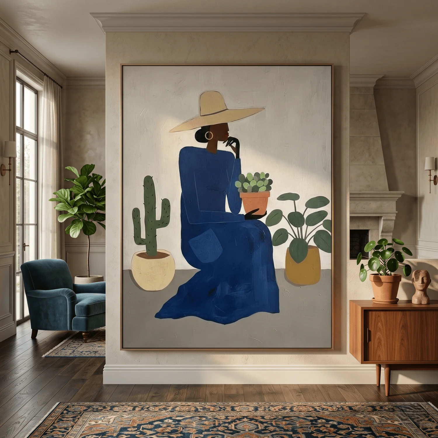 Sitting Quiet - Vintage Art