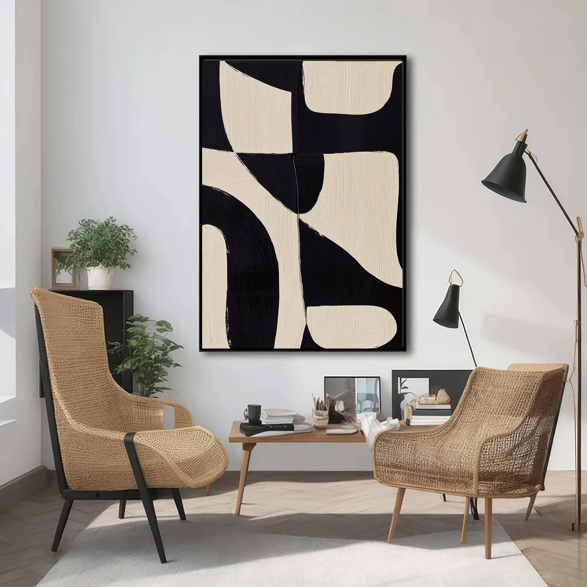 Black Beige - Wall Art