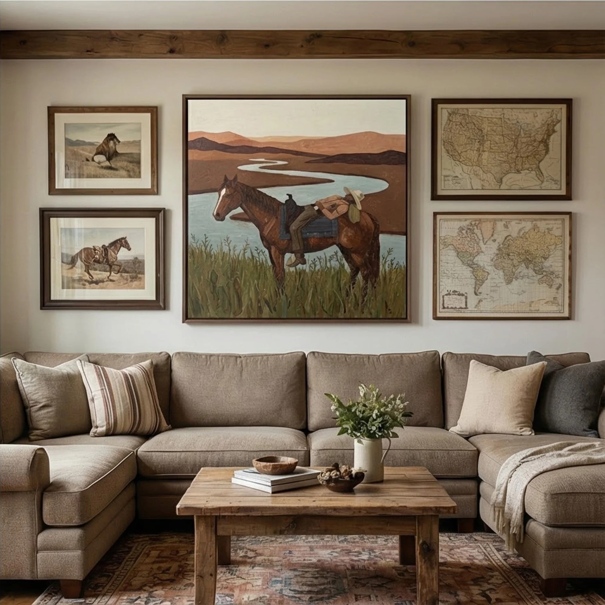 Horse Ride - Vintage Art