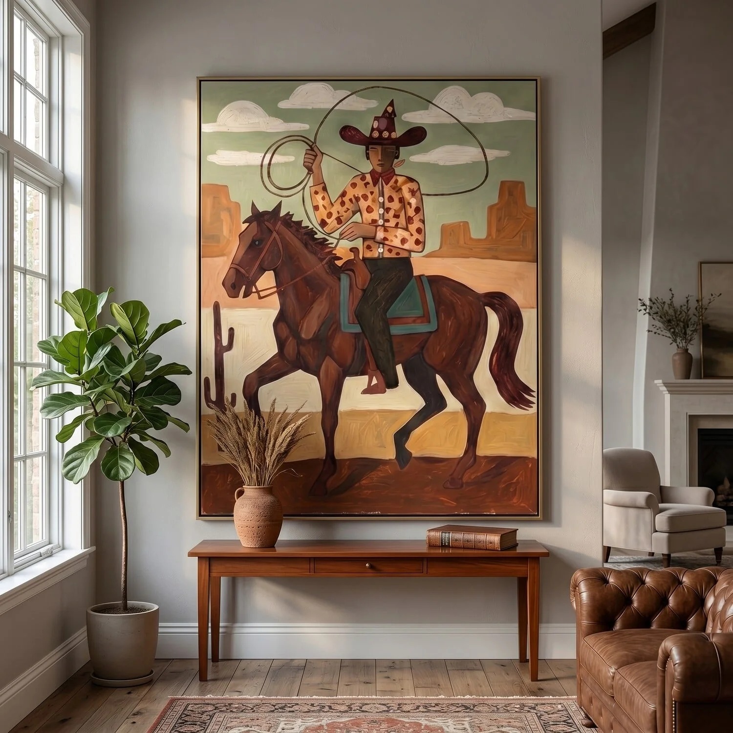 Riding Fast - Vintage Art