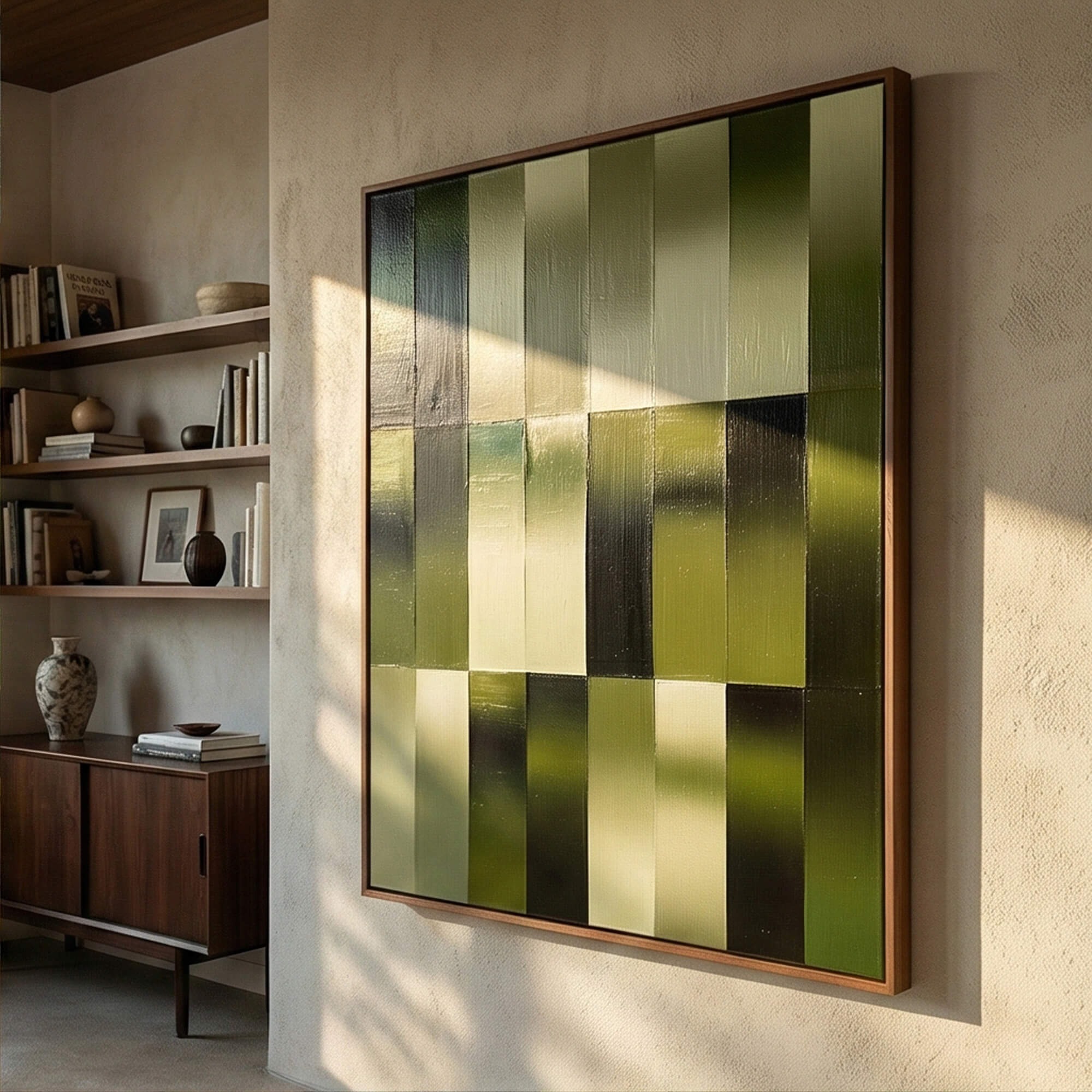 Flowing Green - Texture Wall Art