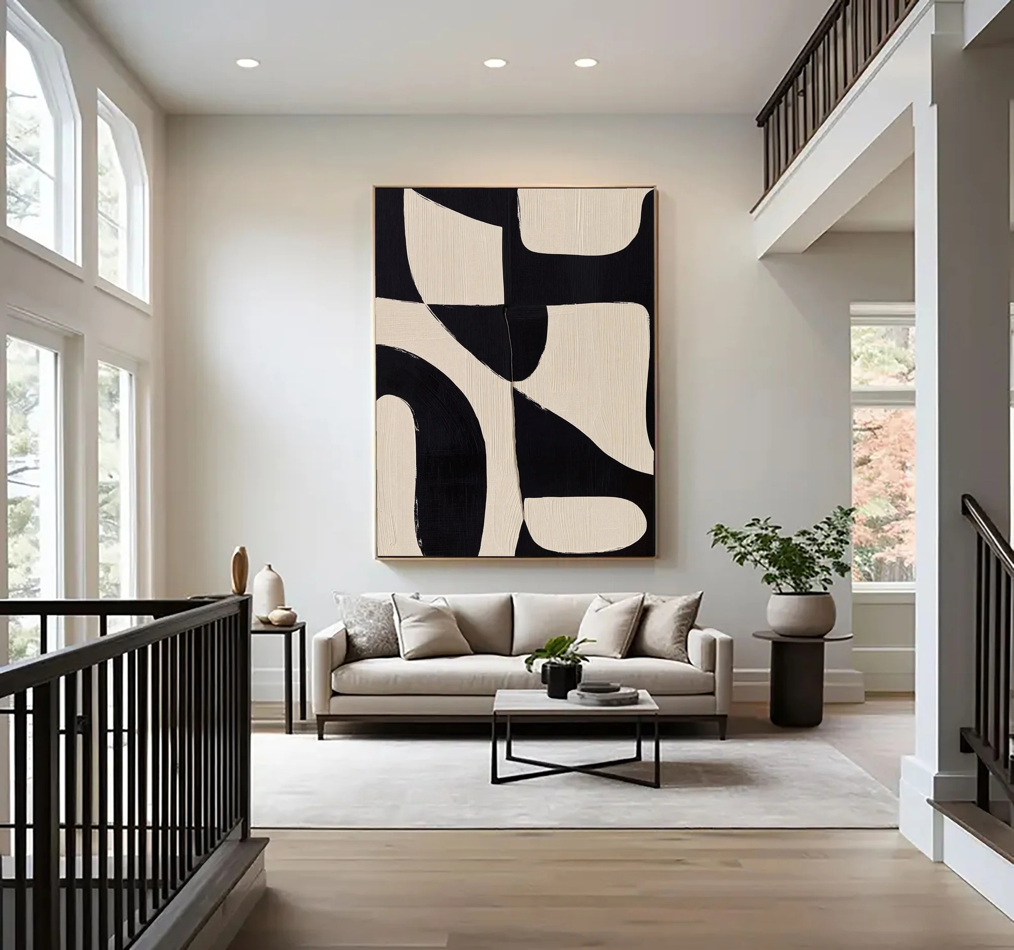 Black Beige - Wall Art