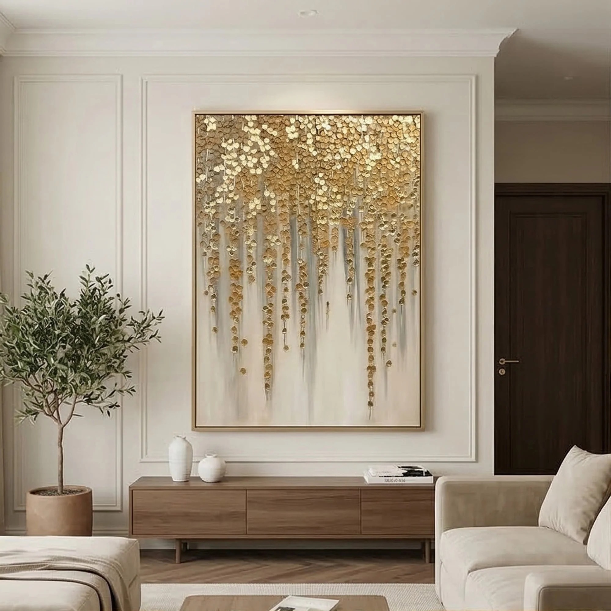 Linked Leaves - Texture Wall Art