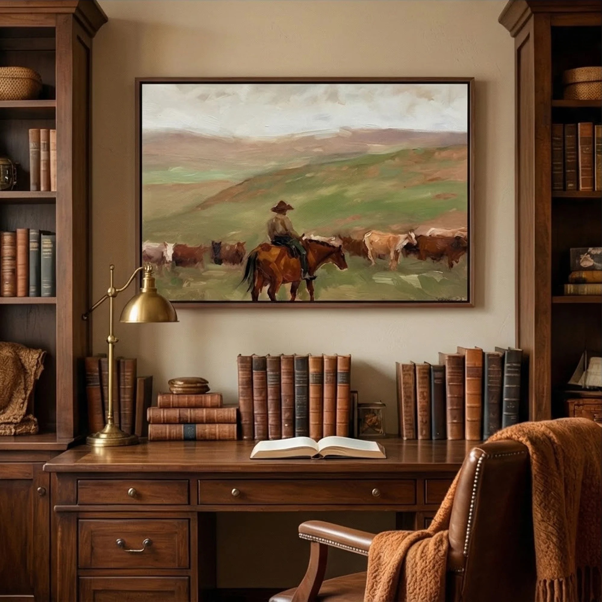Cattle Country - Vintage Art