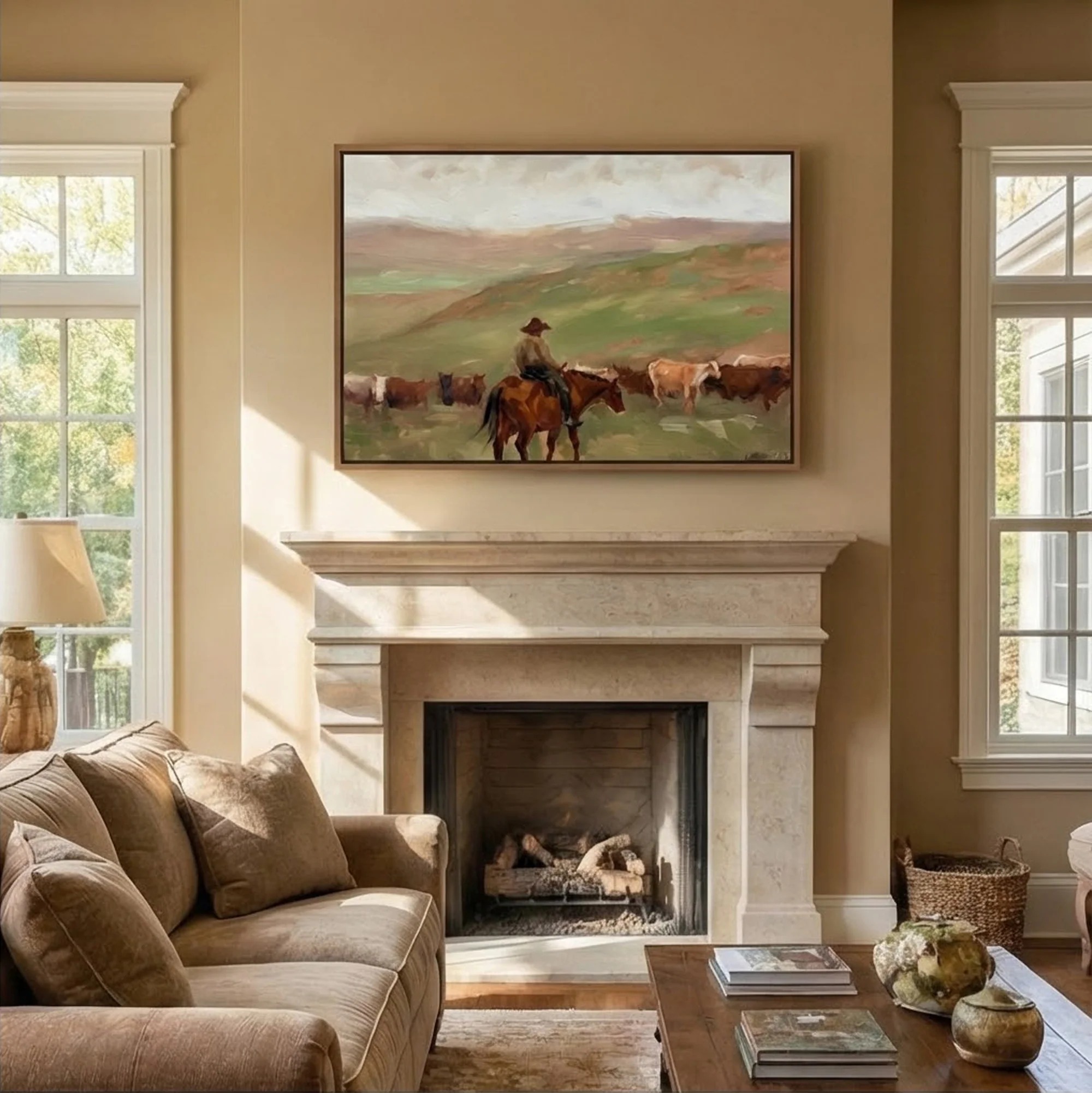Cattle Country - Vintage Art