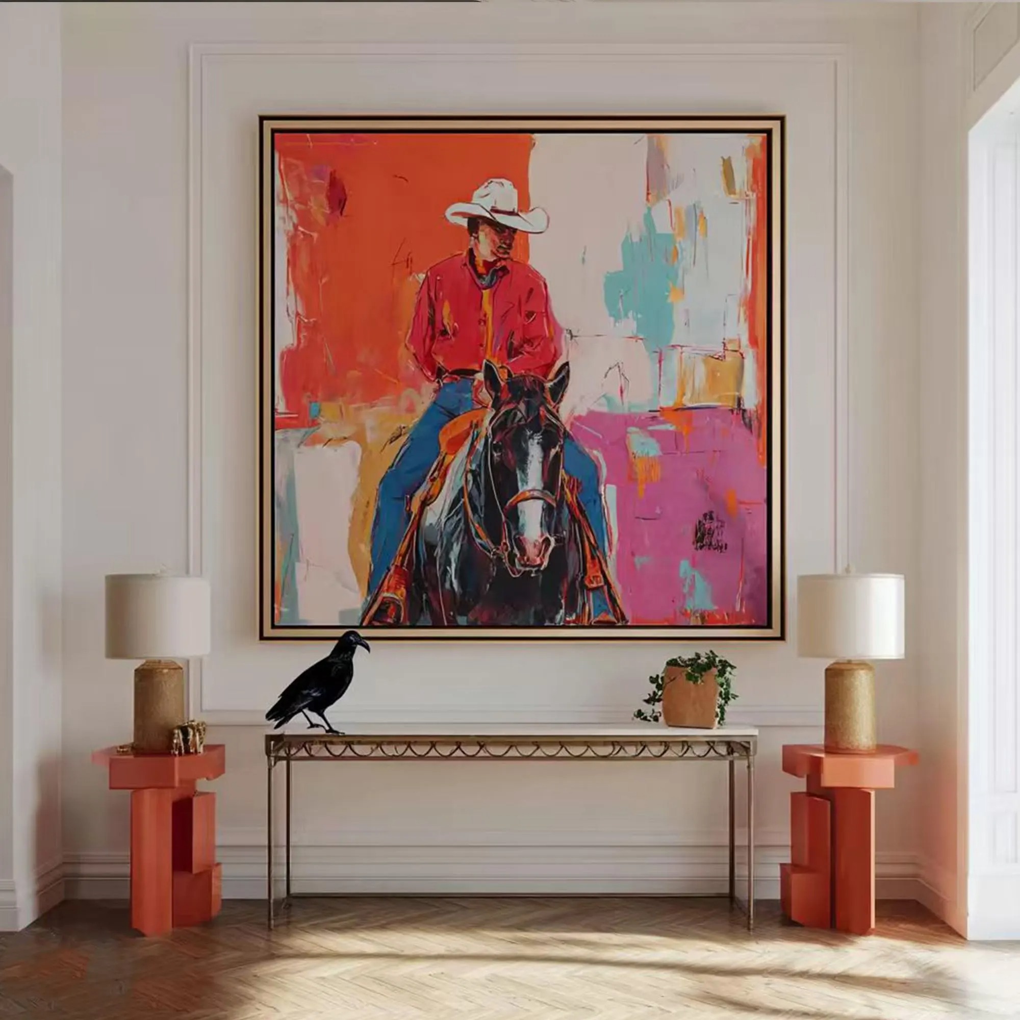 Western Cowboy Painting