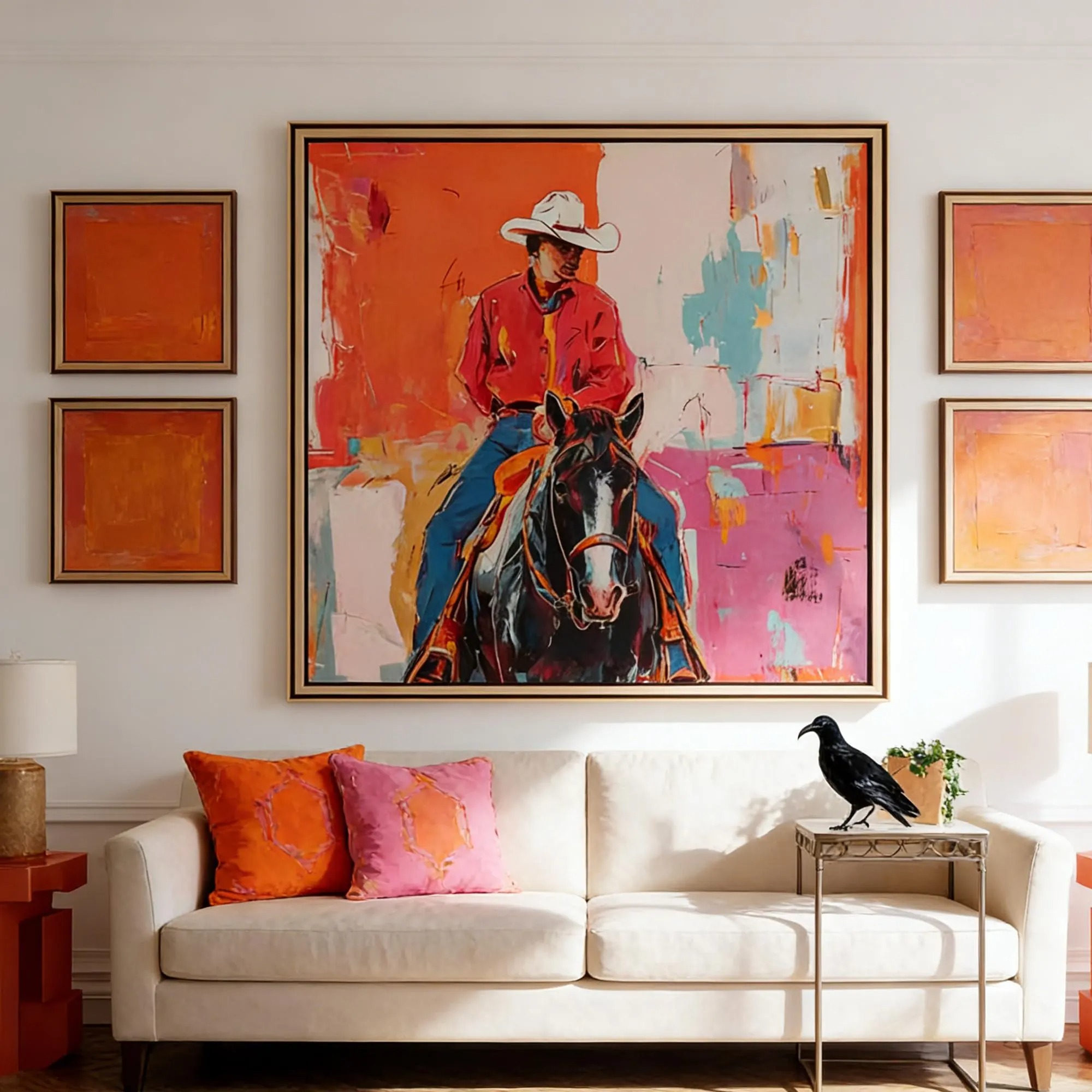 Western Cowboy Painting