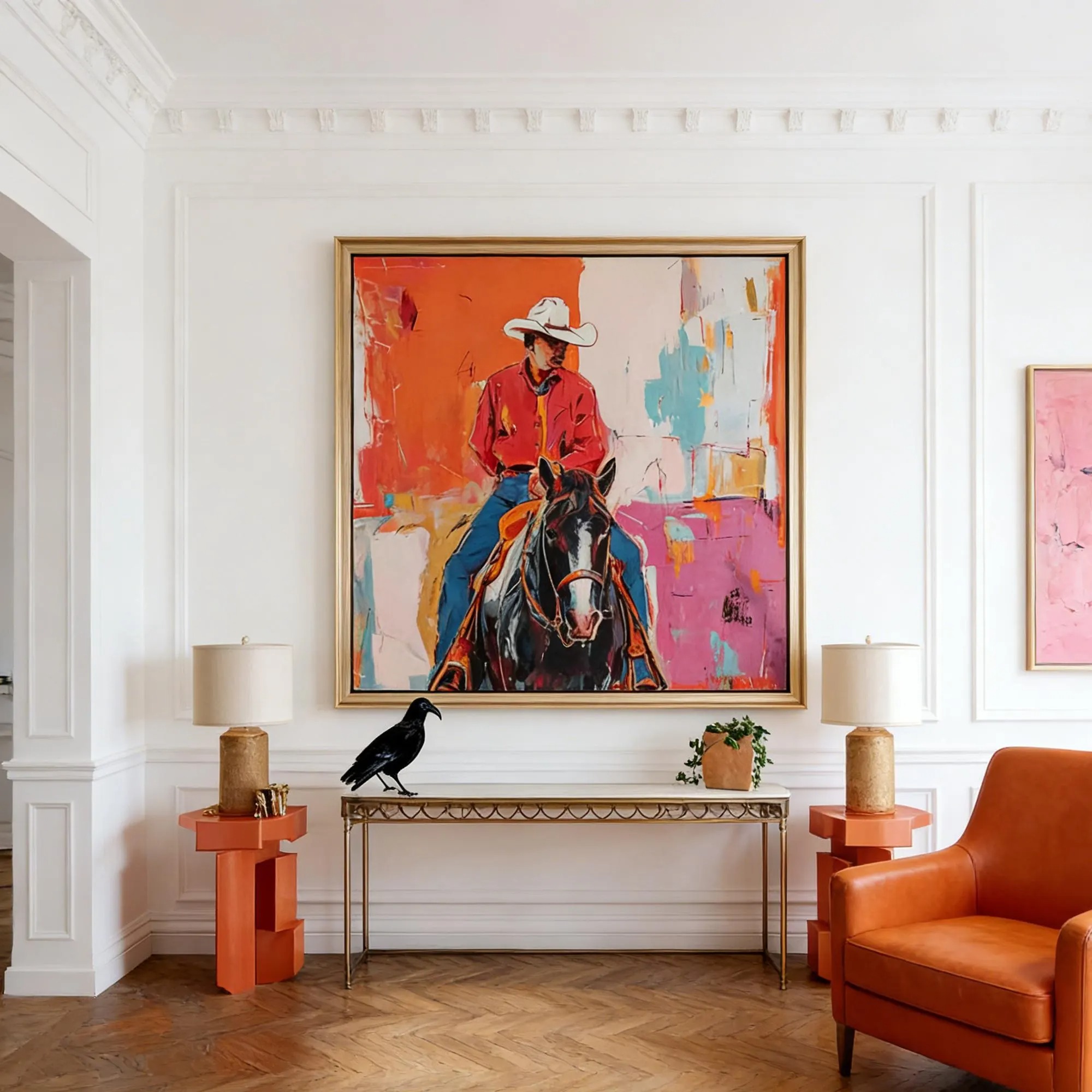 Western Cowboy Painting