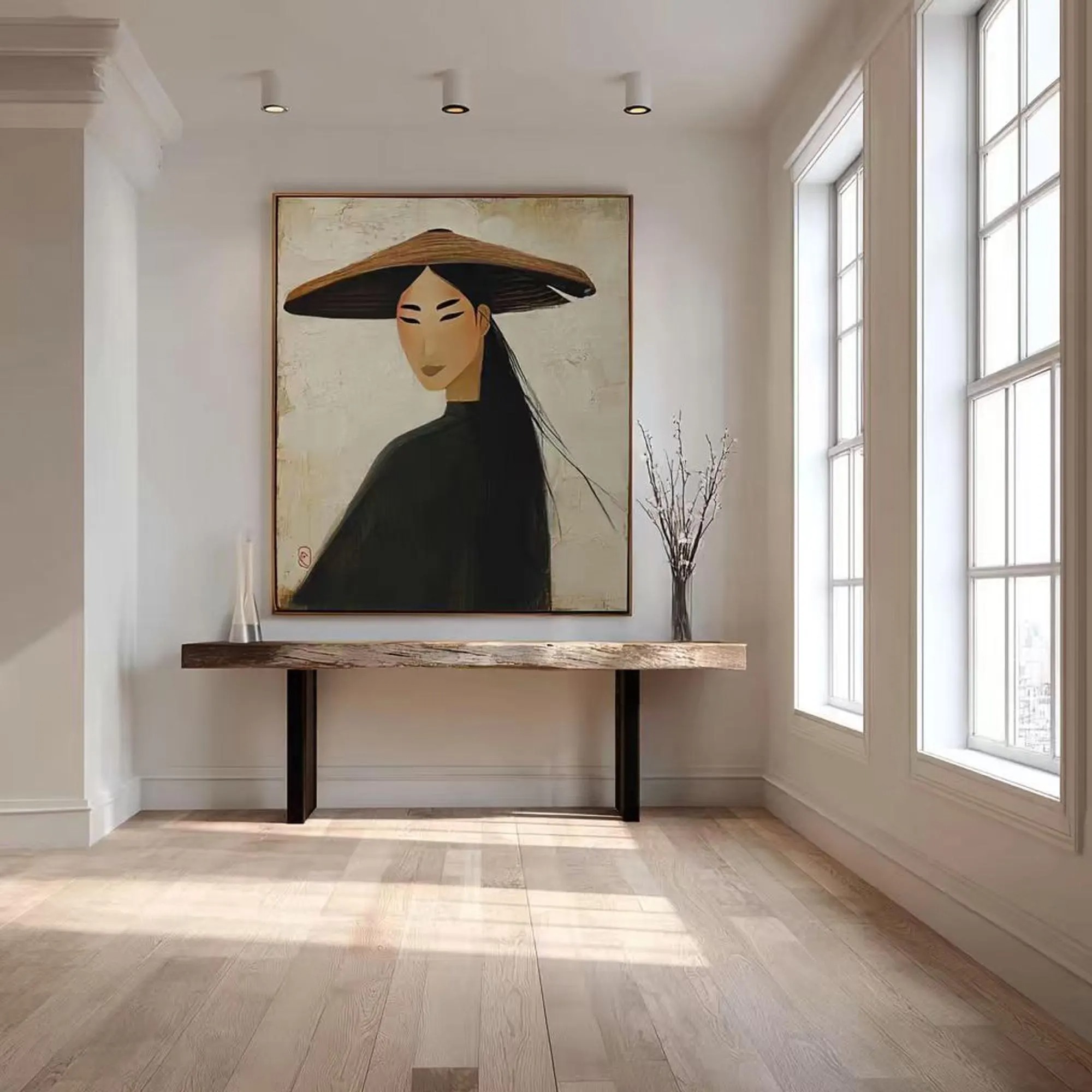 Lady with Conical Hat Figure