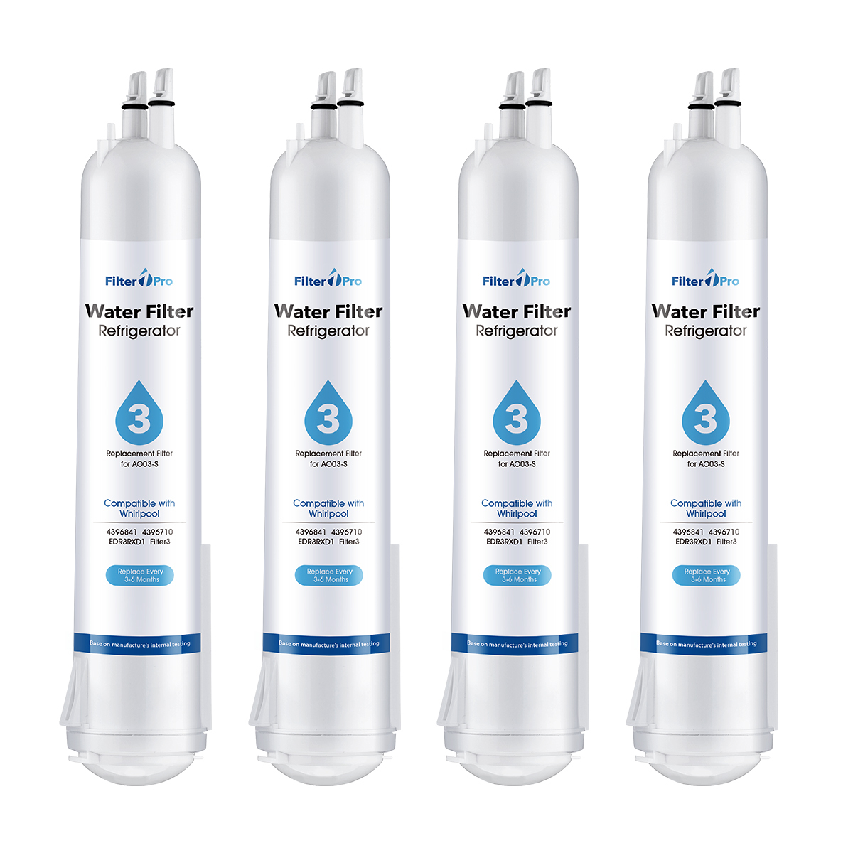 Filter 3 White Replacement Refrigerator Water Filter for EDR3-RXD1 4396841 4396710 9083 ed2dhexwqoo