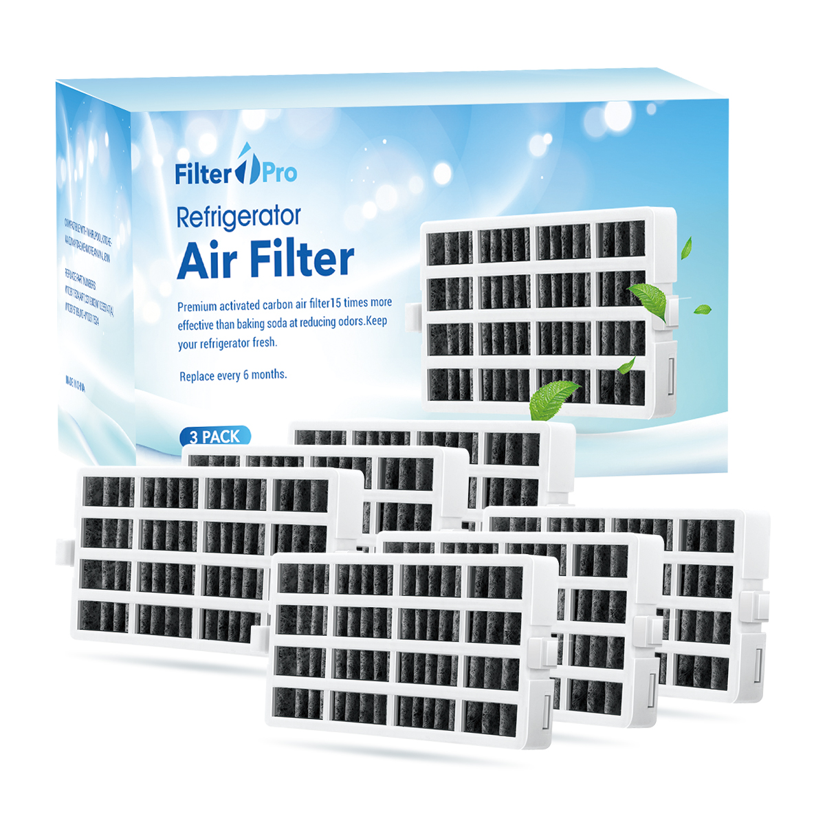 AF01 Air Filters for Fresh Flow W10311524 W10315189 W10335147A Air 1 Refrigerator Air Filter