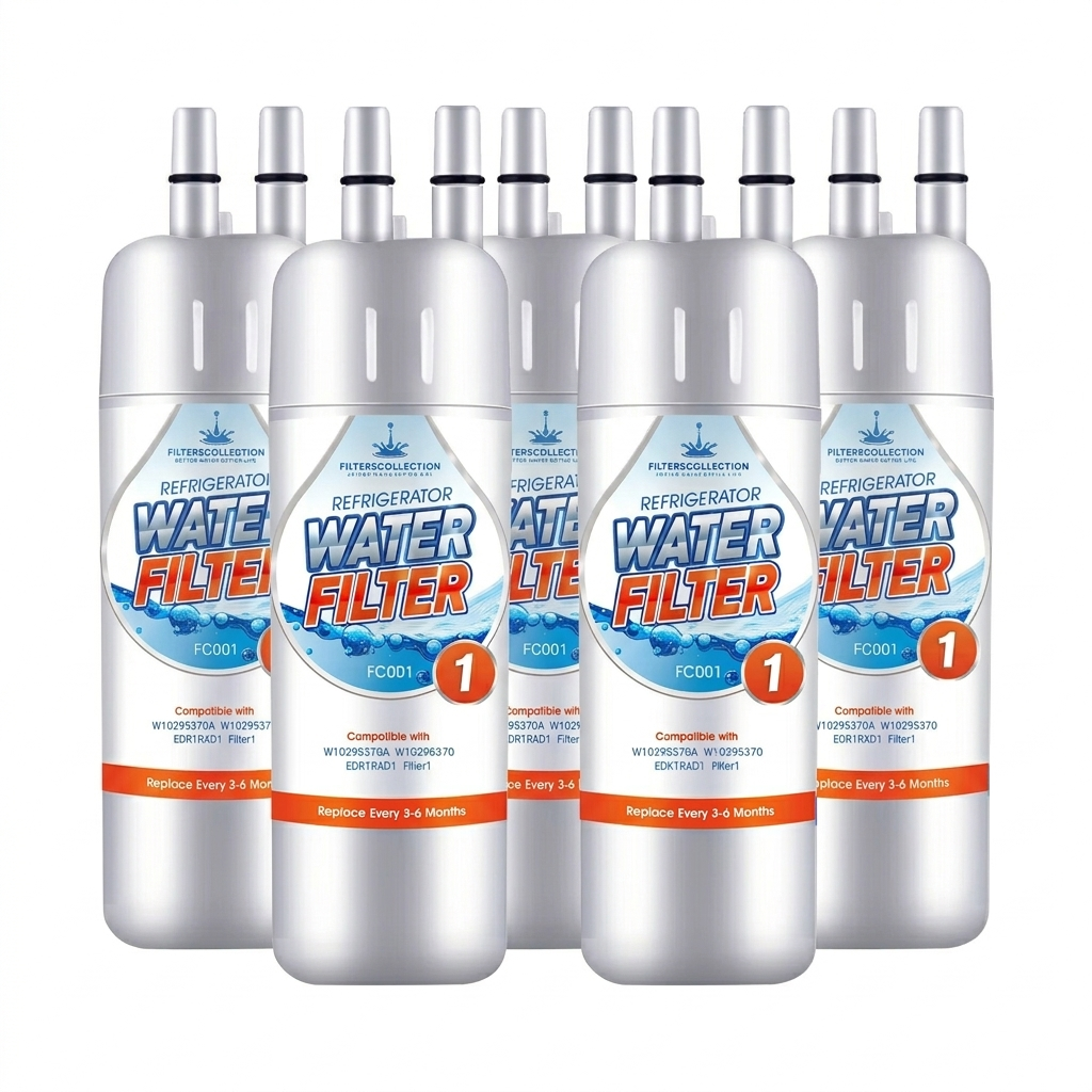 Refrigerator Water Filter 1 Replacement for EveryDrop EDR1RXD1, W10295370, P8RFWB2L, P4RFWB 5 Packs