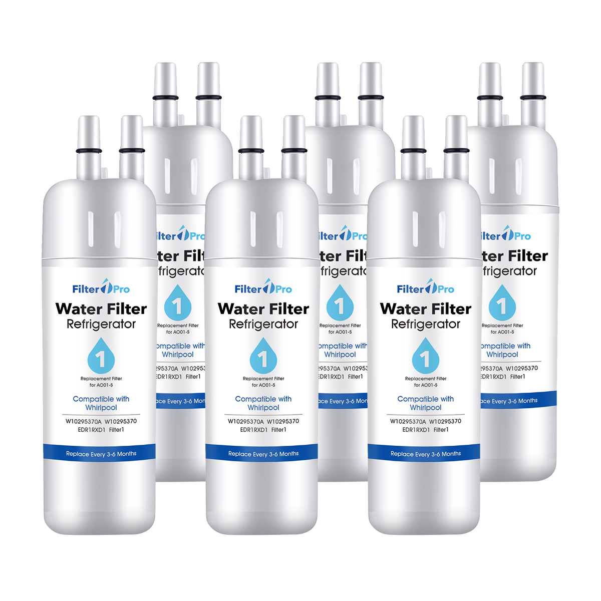 AO01 Replacement Refrigerator Water Filter for EDR1-RXD1 W11602565 W10295370A P8RFWB2L 9081 Filter 1 Whr1rxd1
