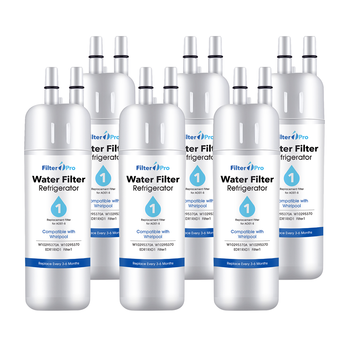 AO01 Replacement Refrigerator Water Filter for EDR1-RXD1 W11602565 W10295370A P8RFWB2L 9081 Filter 1 Whr1rxd1