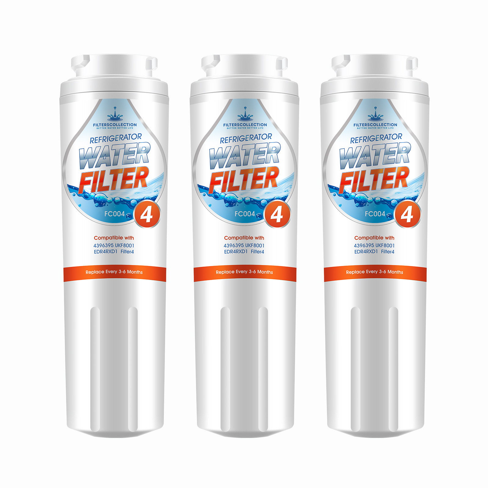 EDR4RXD1 Replacement Refrigerator Water Filter 4 for Ukf8001 4396395 Sp Wp400 3 Packs