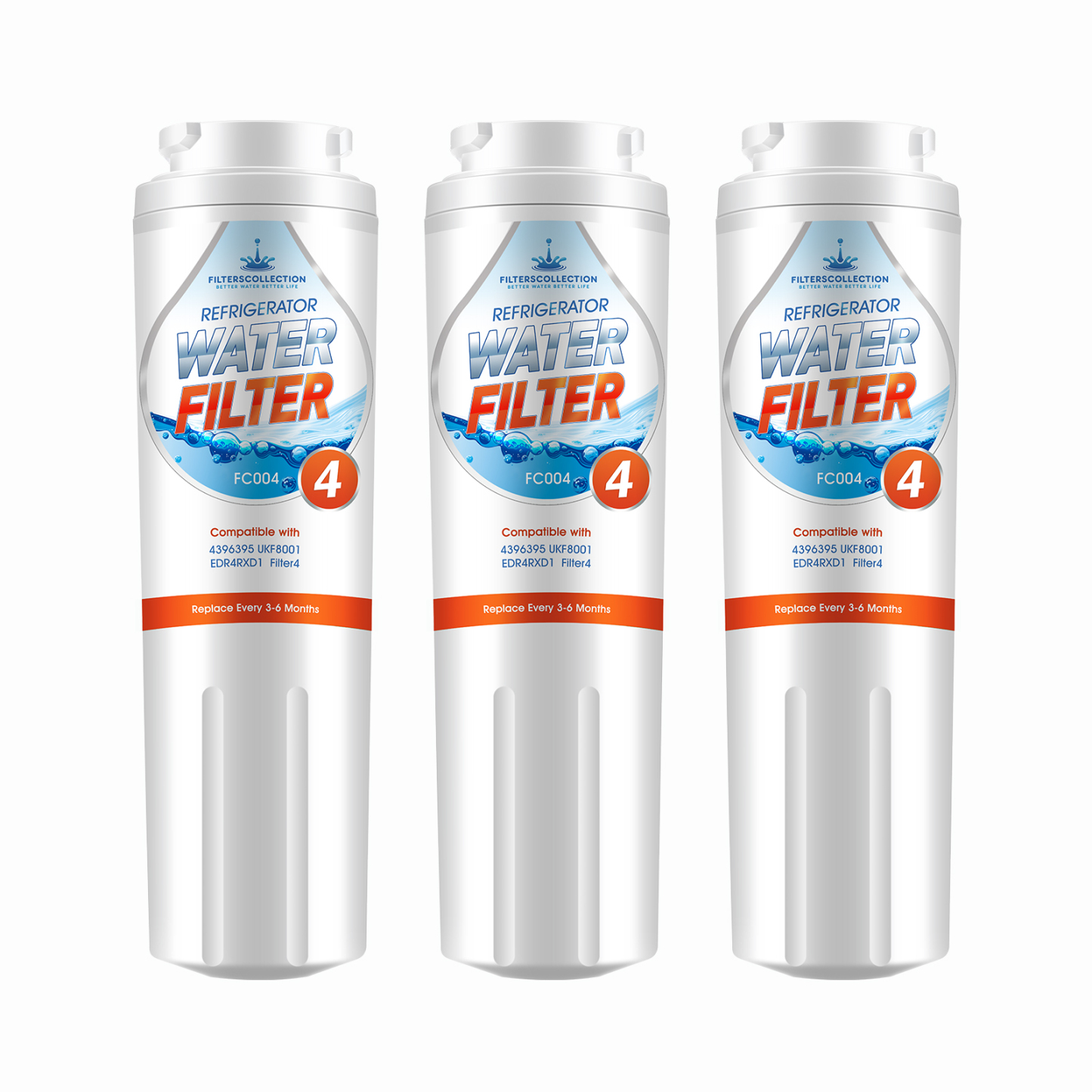 EDR4RXD1 Replacement Refrigerator Water Filter 4 for Ukf8001 4396395 Sp Wp400 3 Packs