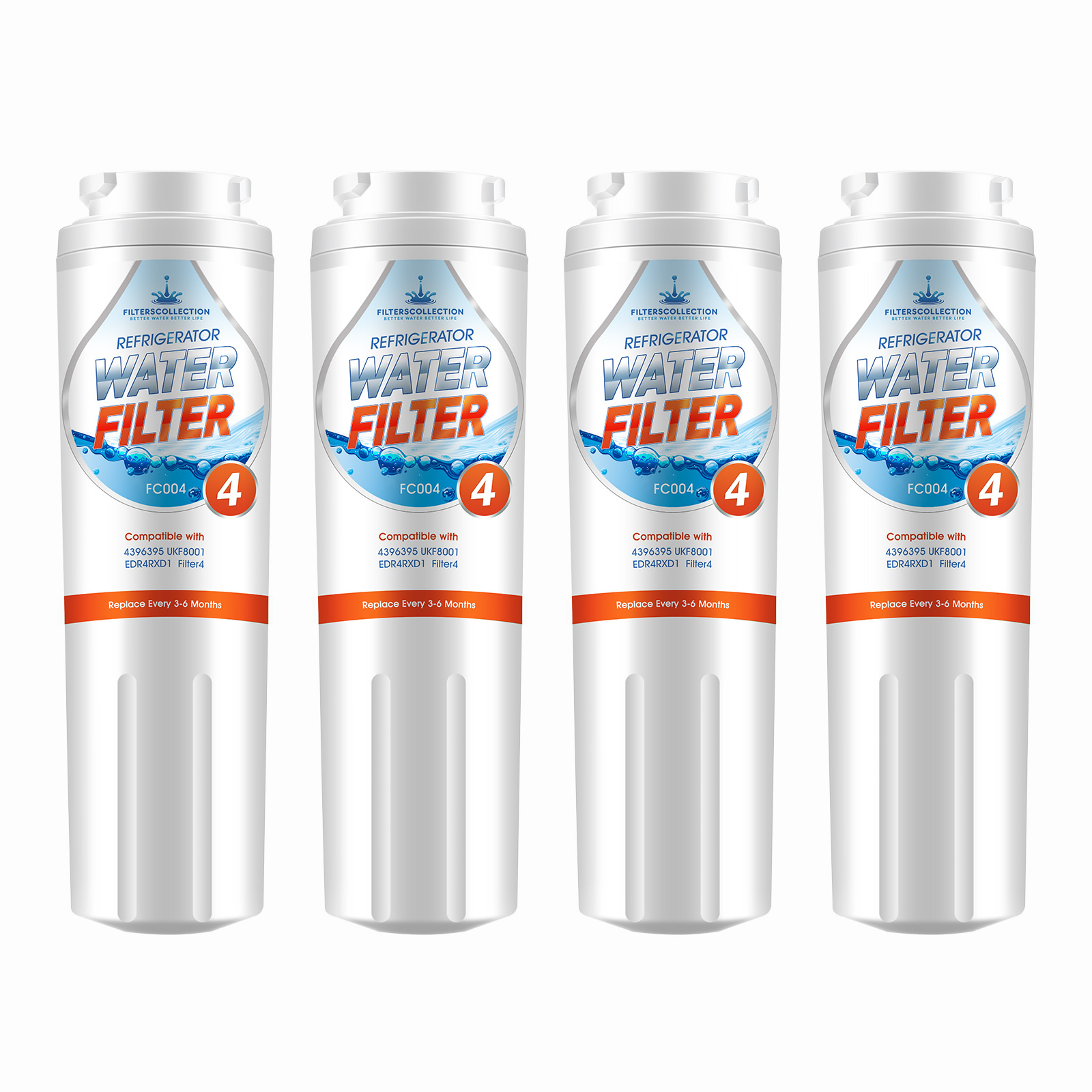 EDR4RXD1 Replacement Refrigerator Water Filter 4 for Ukf8001 4396395 Sp Wp400 3 Packs