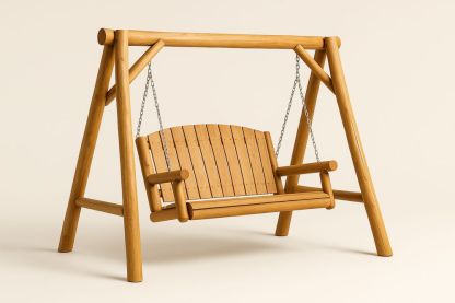 Balançoire en bois de pin massif extérieur 150x120x180 cm