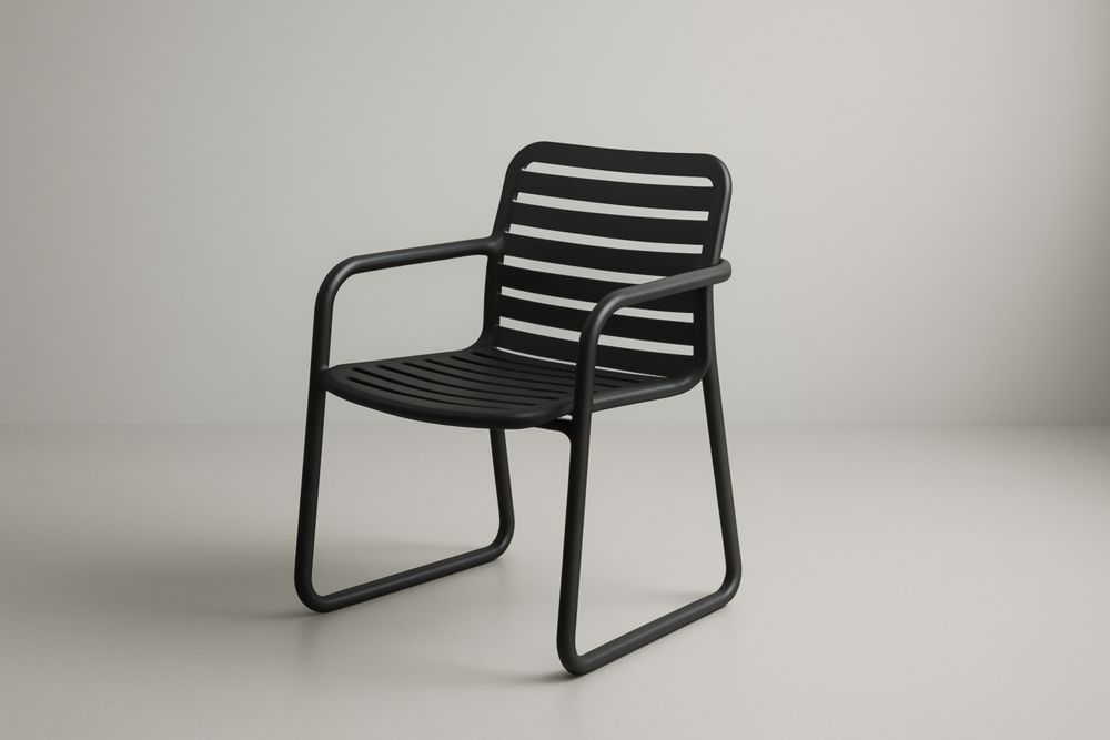 Sedia da Giardino in acciaio nero