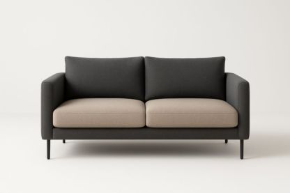 Divano a due posti in tessuto con struttura in acciaio 200x90x85 cm