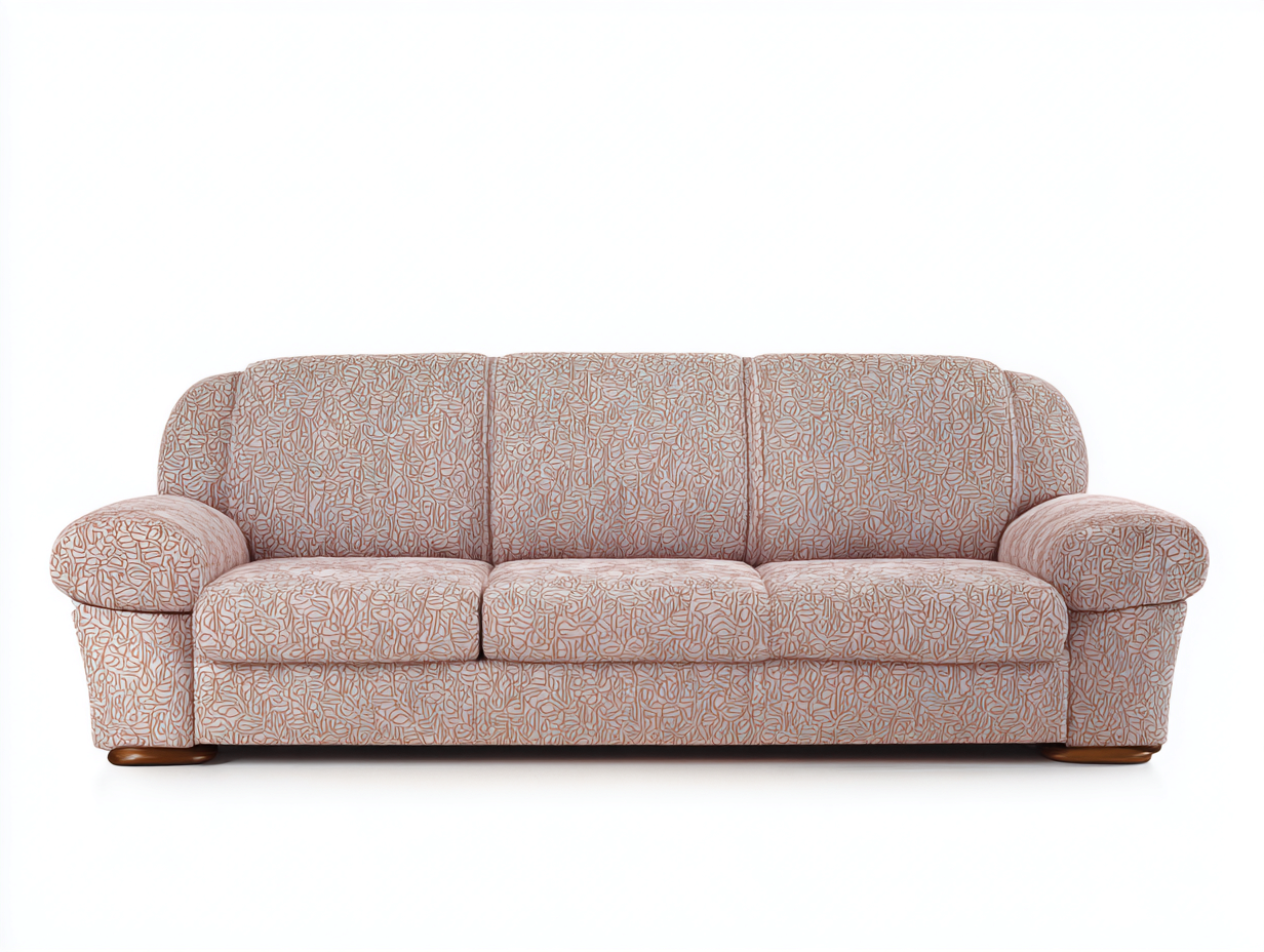 Sofá 3 plazas de tela 230x100x90 cm - beige - para sala de estar - diseño contemporáneo