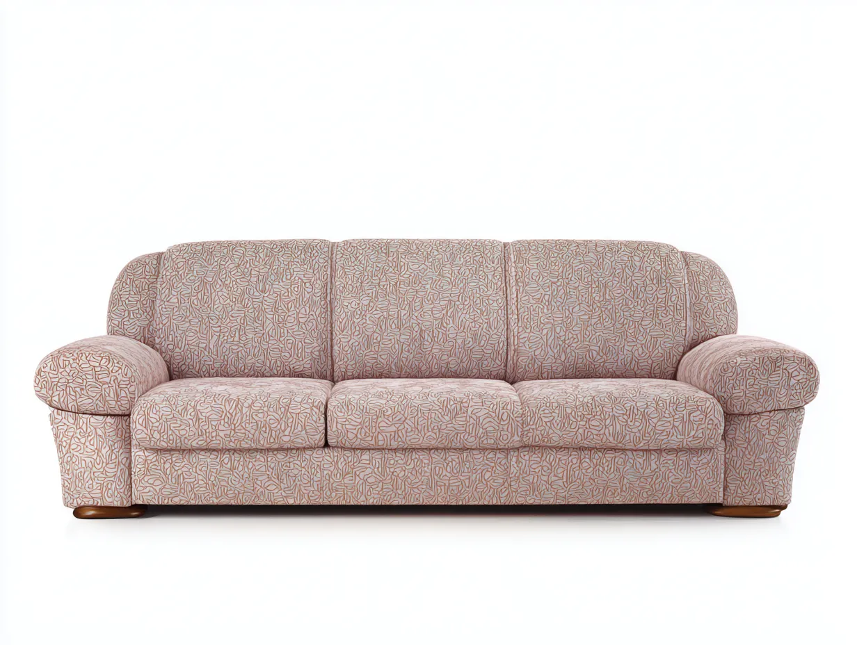 Sofá 3 plazas de tela 230x100x90 cm - beige - para sala de estar - diseño contemporáneo