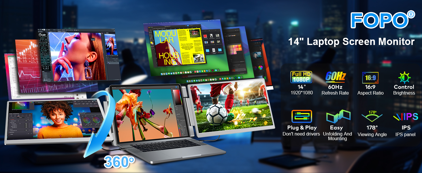 laptop extended monitor portable