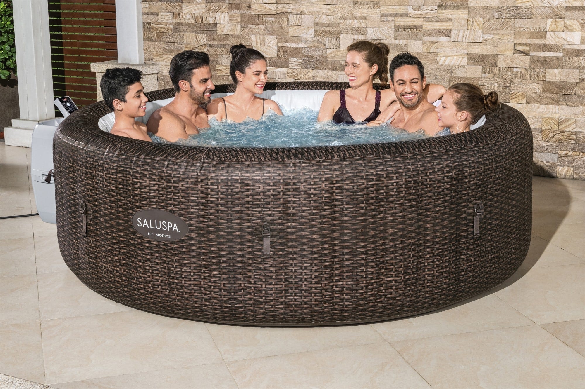 🎄Today's Special Value🎁Bali by Bestway 5-7 Person EnergySense Inflatable Hot Tub
