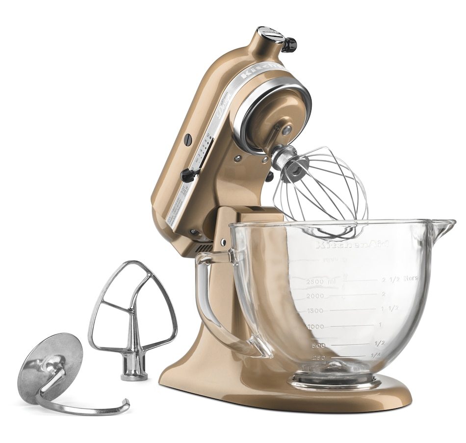 🎄Christmas Sale Price🎁KitchenAid Artisan Design Series 5-Quart Tilt-Head Stand Mixer with Glass Bowl