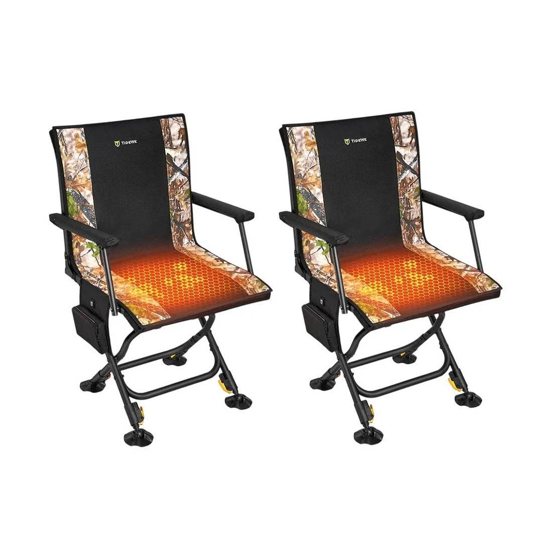 🔥360° Heated Hunting Chair – Stay Warm, Silent & Ready in Any Blind | Grab 2 for $39!💥