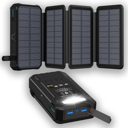 Outdoor Foldable Solar Large Capacity Charger Mobile Power Bank
