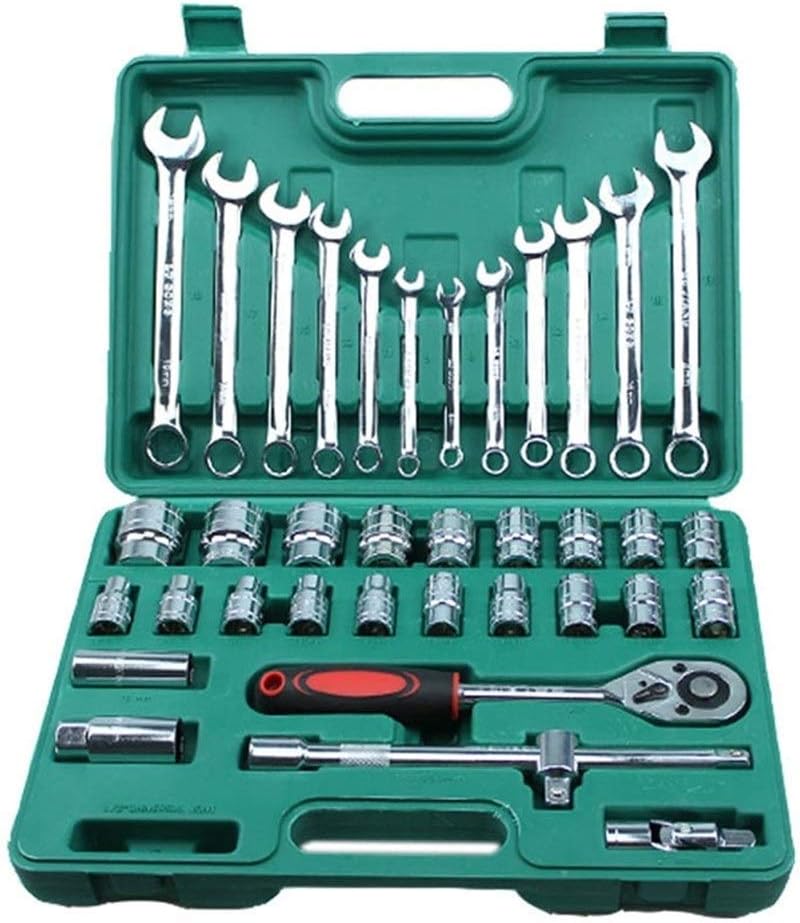 Set di cacciaviti per utensili manuali 37pcs Riparazione auto Chiave dinamometrica Strumento combinato Set di strumenti Meccanica Kit di utensili manuali Chiave a bussola a cricchetto Kit di str-Homelyive