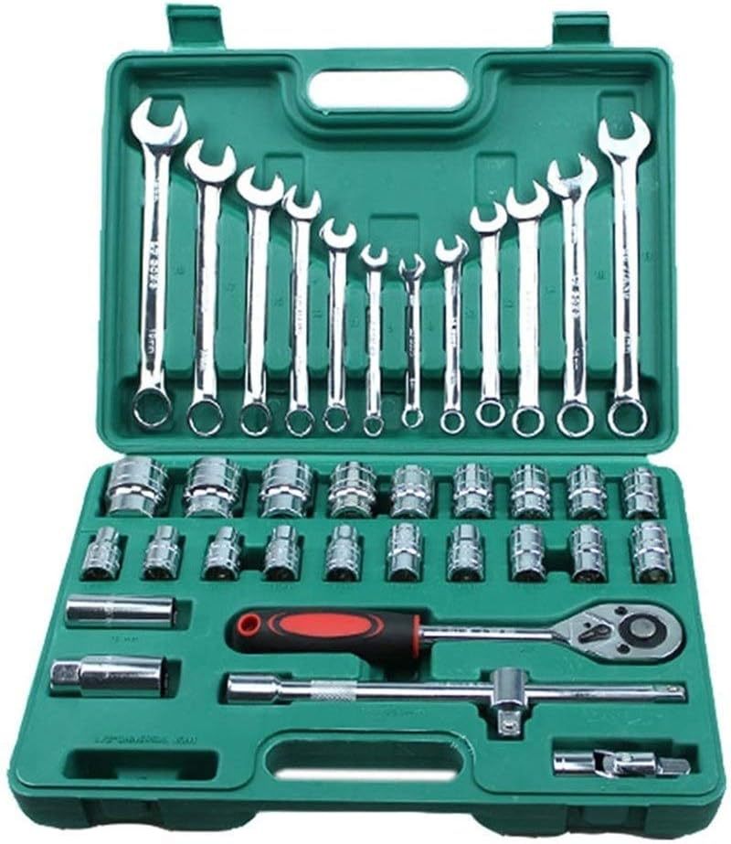 Set di cacciaviti per utensili manuali 37pcs Riparazione auto Chiave dinamometrica Strumento combinato Set di strumenti Meccanica Kit di utensili manuali Chiave a bussola a cricchetto Kit di str-Homelyive