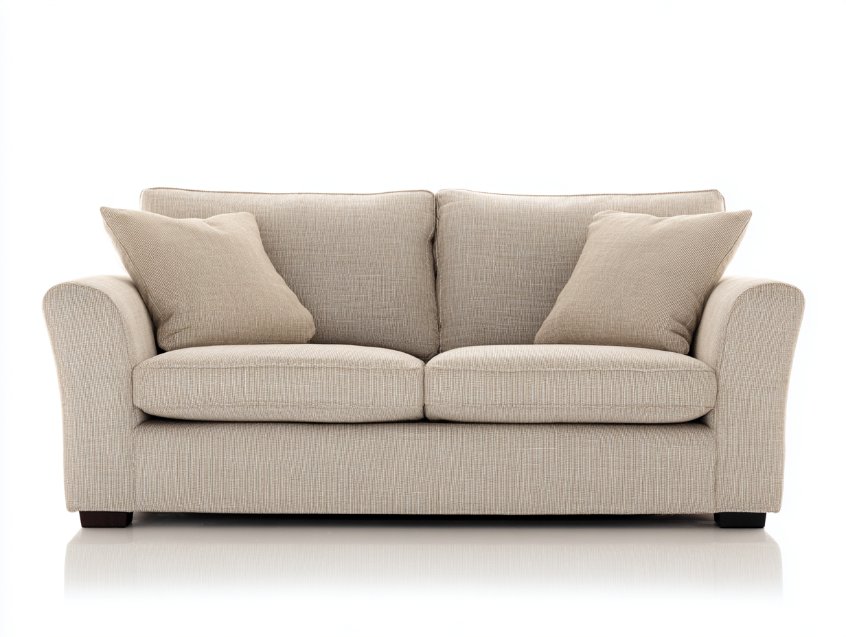 Divano 2 posti - tessuto - 165x90x88 cm - beige - per soggiorno - design moderno-Homelyive