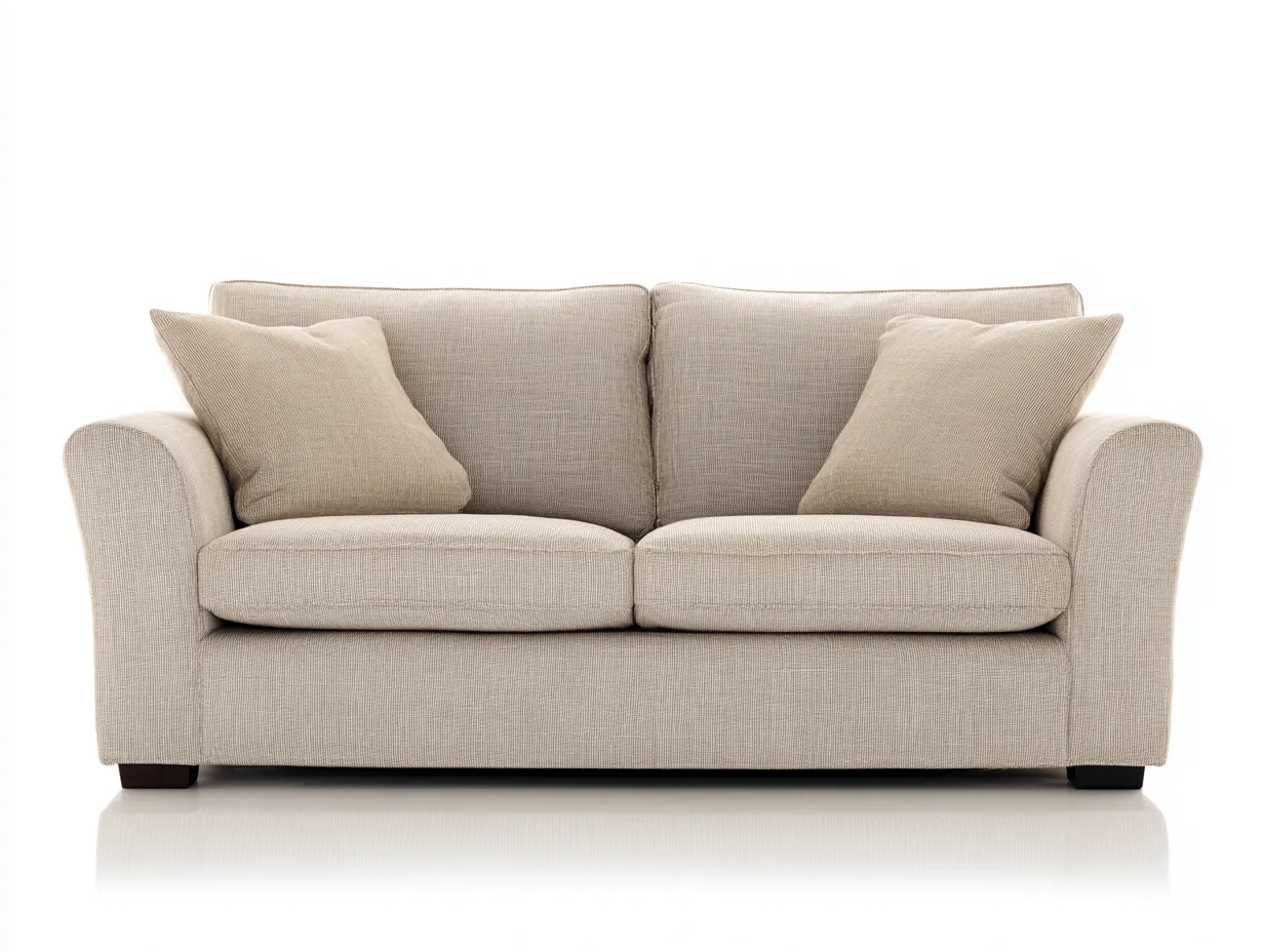 Divano 2 posti - tessuto - 165x90x88 cm - beige - per soggiorno - design moderno-Homelyive