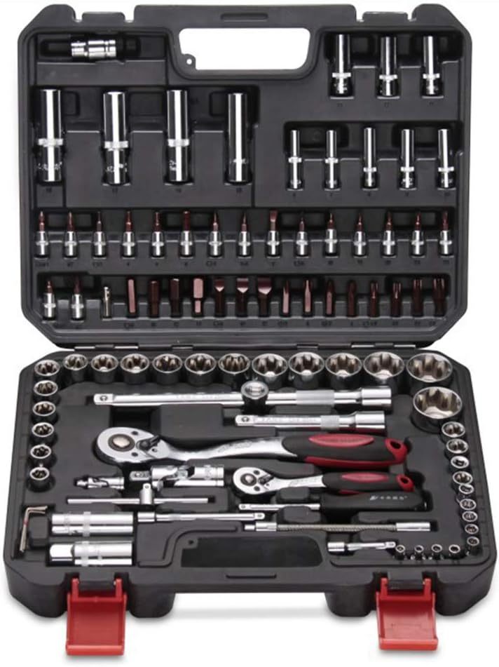 JIXIN Valigia Degli Attrezzi, Kit Attrezzi- Set Di Chiavi A Bussola-Homelyive