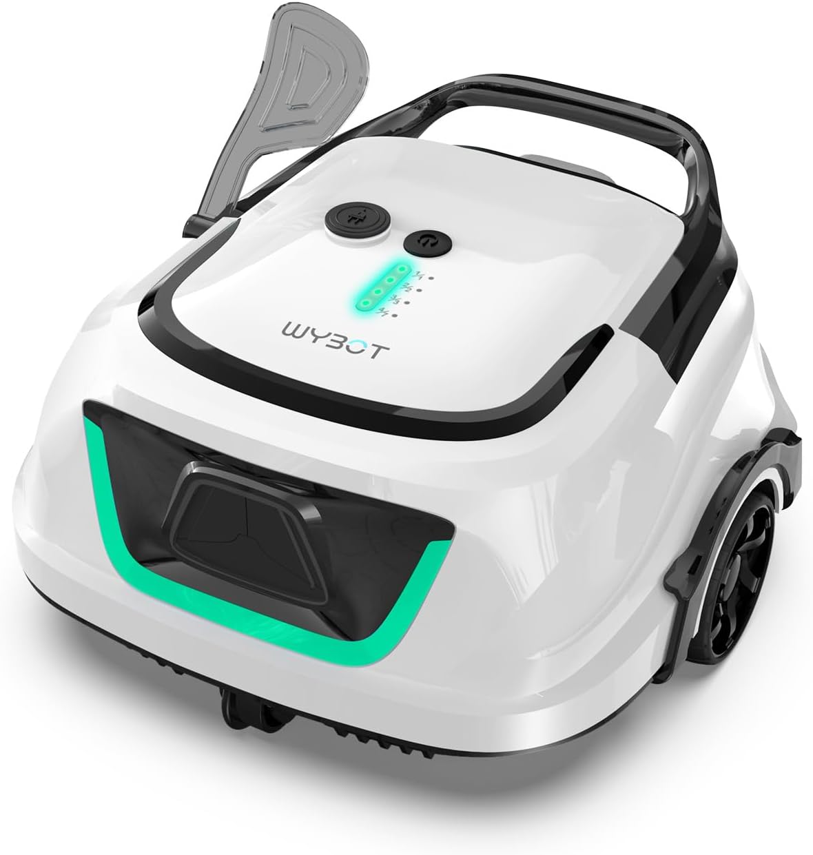 Aggiornamento 2025 WYBOT A1 Robot Piscina, Autonomia 120 Min, Robot Piscina Senza Fili con Doppio Filtro per Piscine Fuori Terra Fino a 100 m2,2,5 Ore di Carica Completa Veloce Verde Bianco Perlato-Homelyive