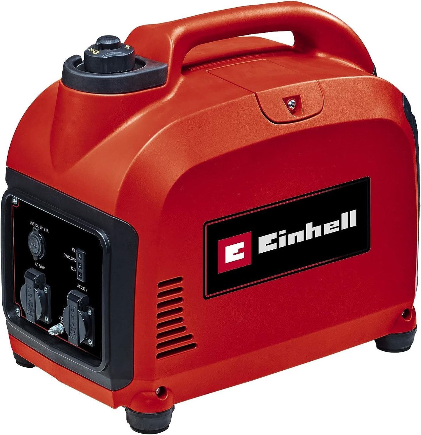 Einhell TC-IG 2000 Generatore di corrente INVERTER benzina, motore 4 tempi con inverter, potenza max 2000 W, 2 prese da 230 V, serbatoio 4l, incl. voltmetro, funzione AVR Black Red-Homelyive