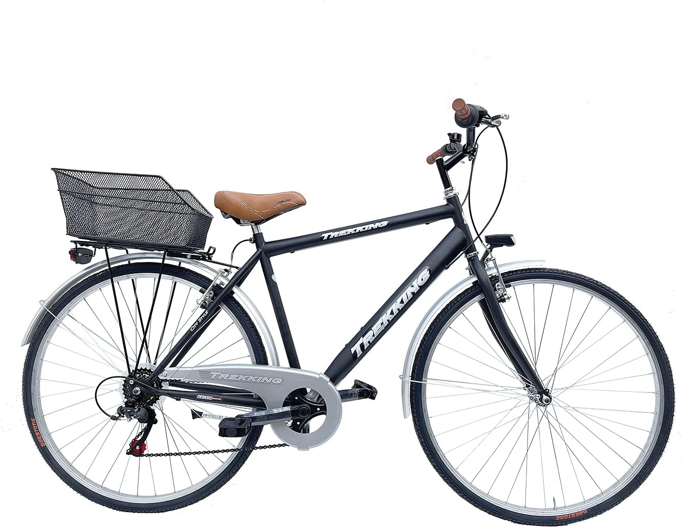 MADICKS Bicicletta Uomo da Passeggio Olanda Misura 28 Bici da citta Vintage retro con Cestino Nero Con Cambio-Homelyive