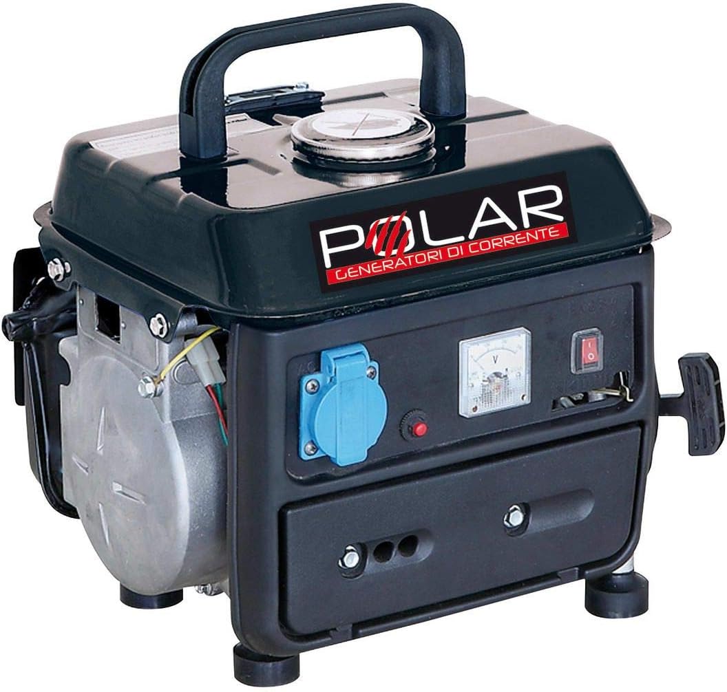 GENERATORE DI CORRENTE 2T 220V. POTENZA 07 08 KW 1 PRESA 220V. 12V. AVVIAMENTO MANUALE. CAPACITA SERBATOIO LT.4.2 2HP DIM.38.5 X 33 X 33 MISCELA 2 percento POLAR ARTICOLO 67104L VINCO-Homelyive