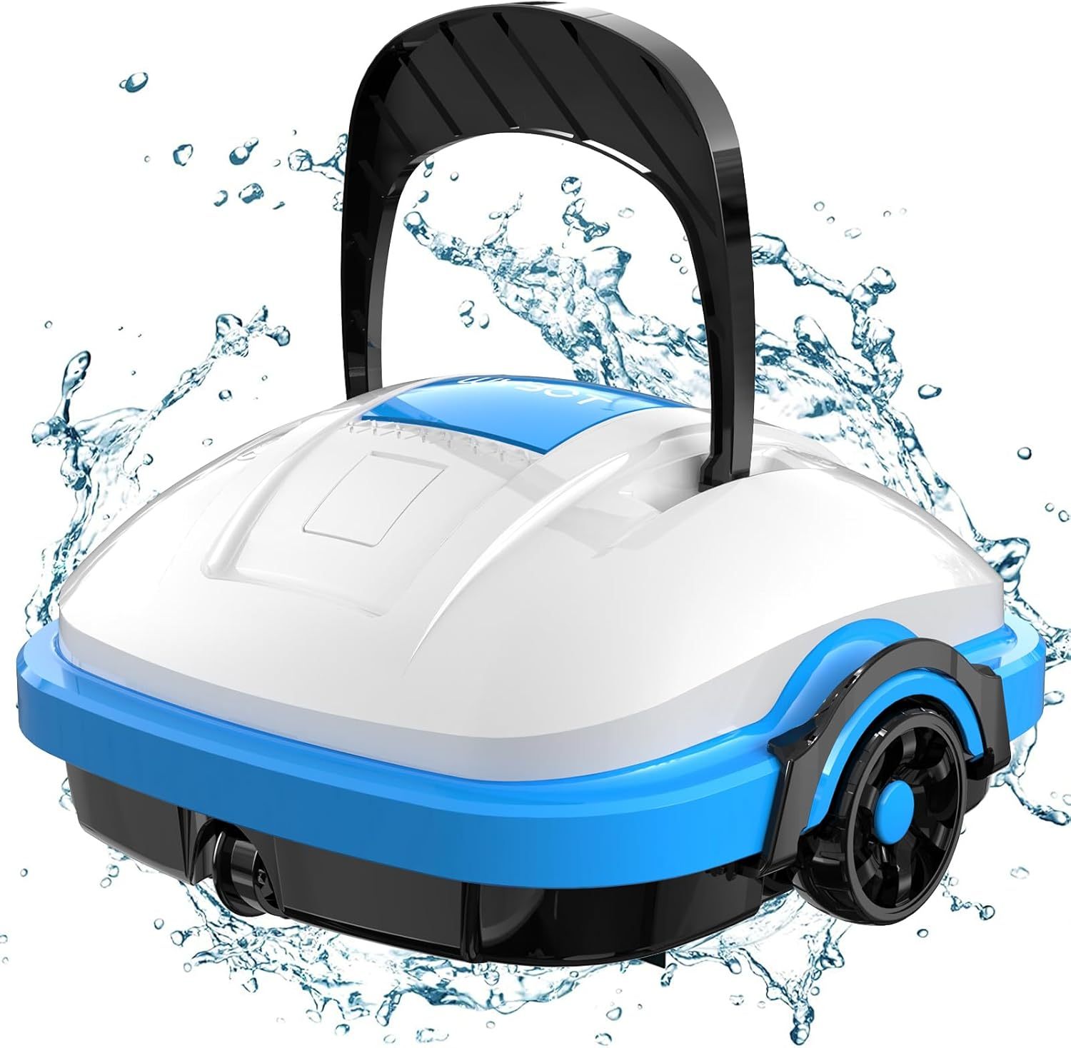 WYBOT Robot Piscina Batteria, Pulitore Automatico per Piscina Che Dura 50 Minuti, Doppio Motore, Aspirapolvere per Piscine Fuori Terra e Piscine interrate a Fondo Piatto, Fino a 50 m2-Homelyive