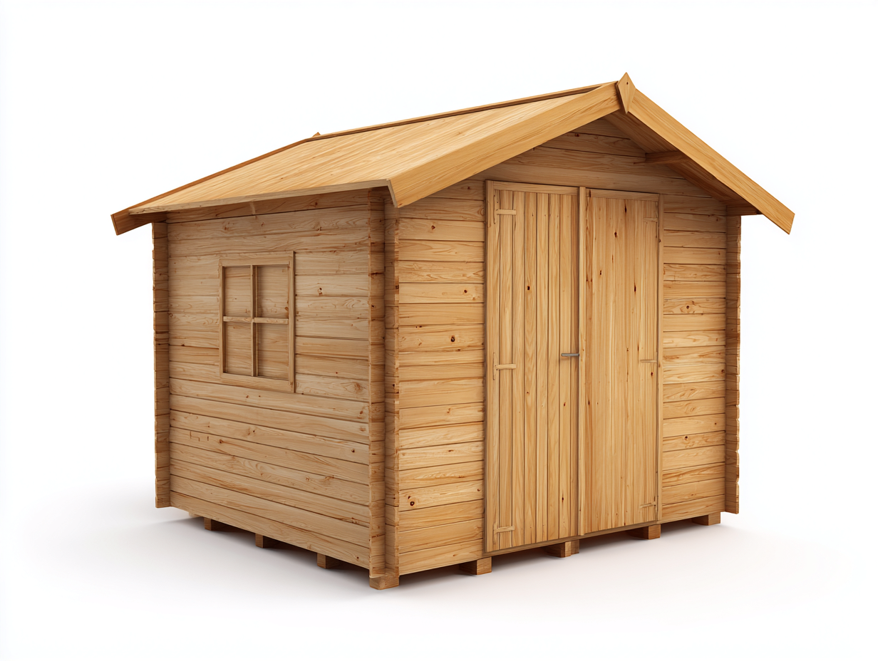 Casetta da giardino in legno 300x210x230 cm - naturale - per esterno - design funzionale-Homelyive