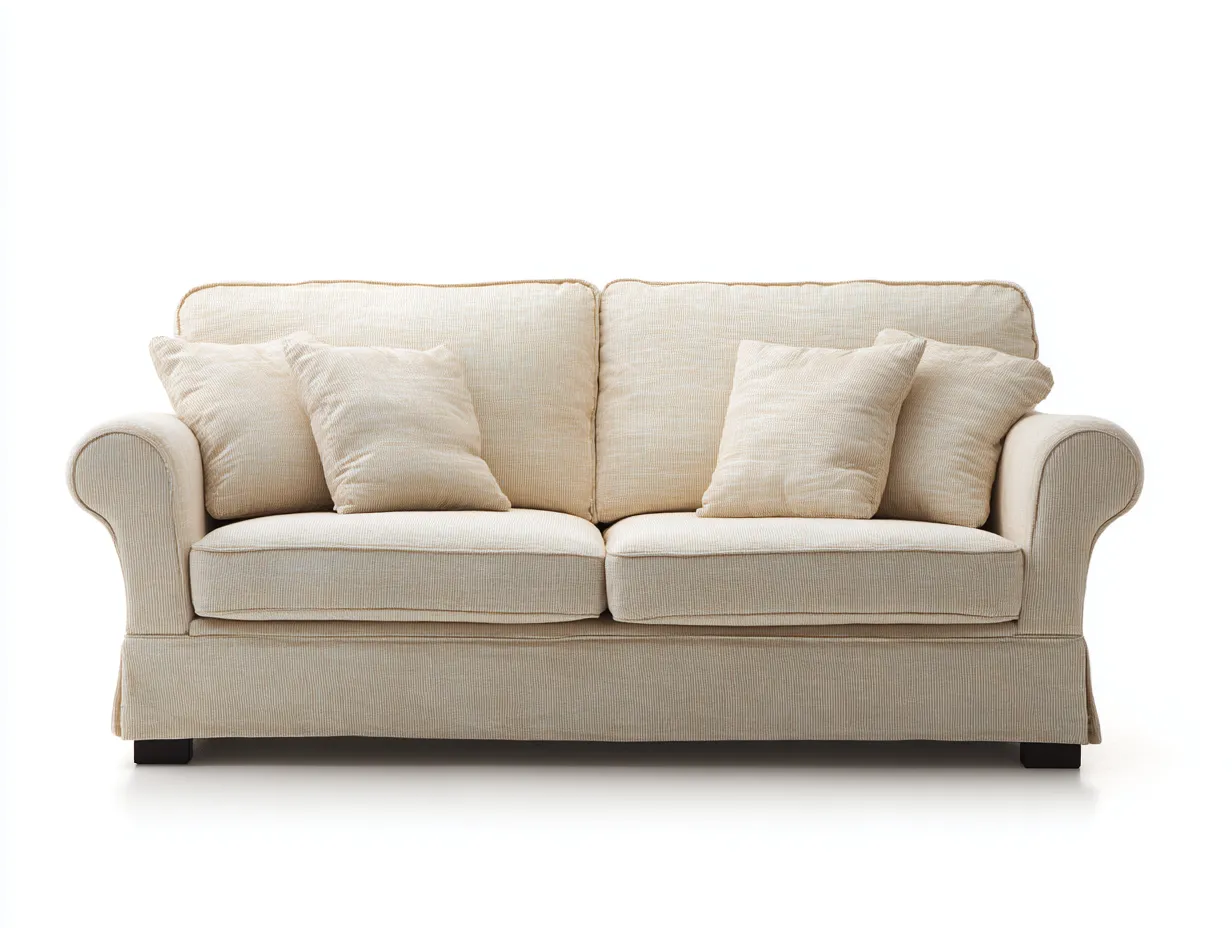 Divano 2 posti - tessuto - 165x90x88 cm - beige - per soggiorno - design moderno-Homelyive